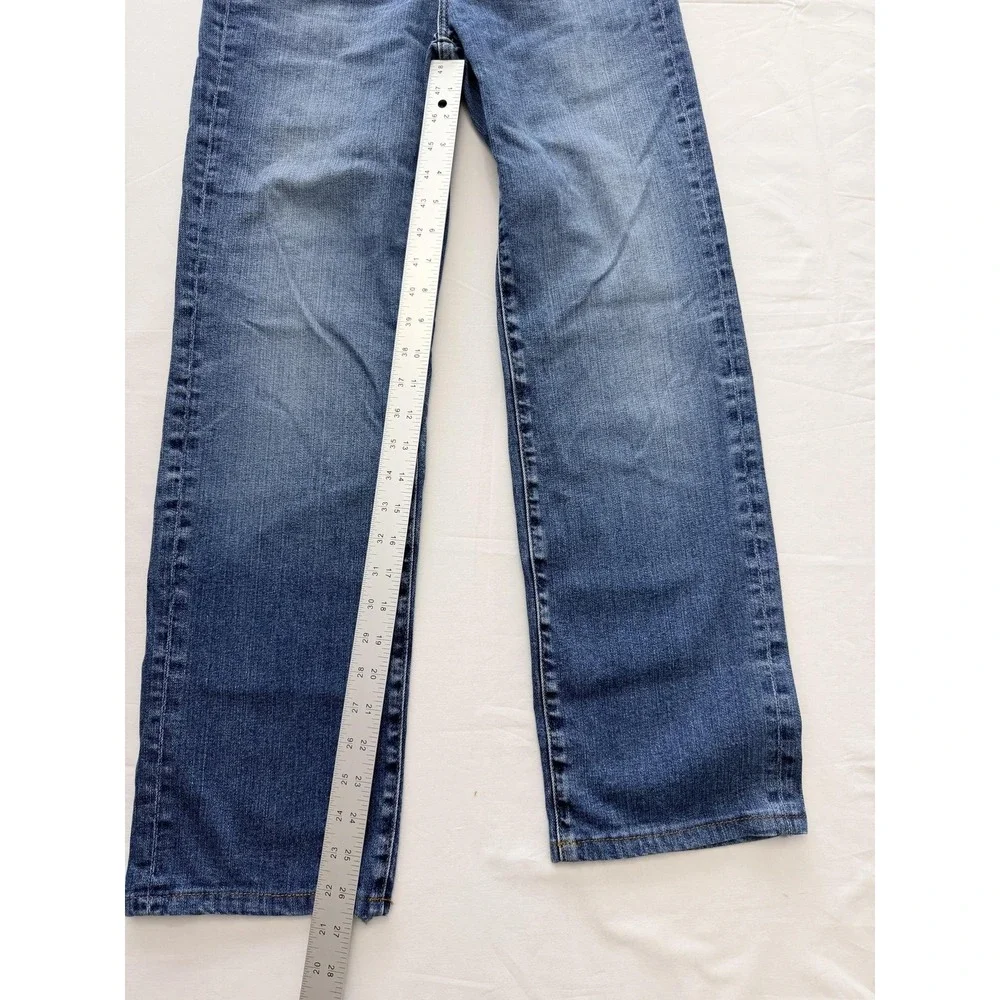 AG Adriano Goldschmied Straight Jeans Womens 26 Blue Wash Mid Rise Relaxed 26x30